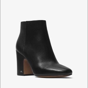 MICHAEL KORS LEATHER BOOTIE, heel, boot, shoe